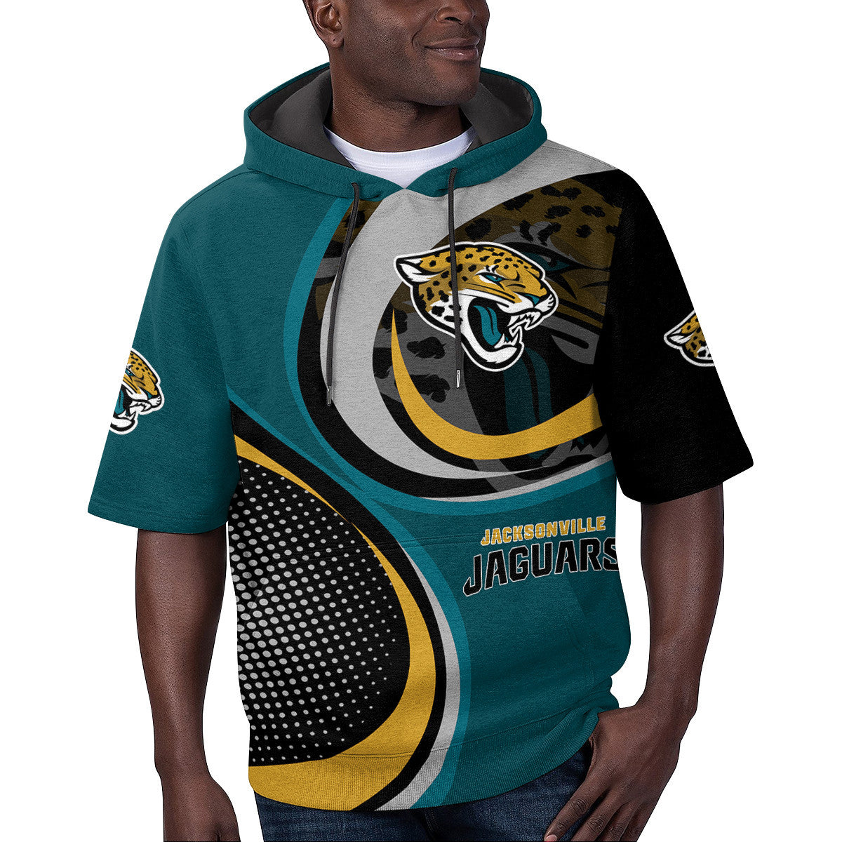 Jacksonville Jaguars Short Sleeve Hoodie BG46