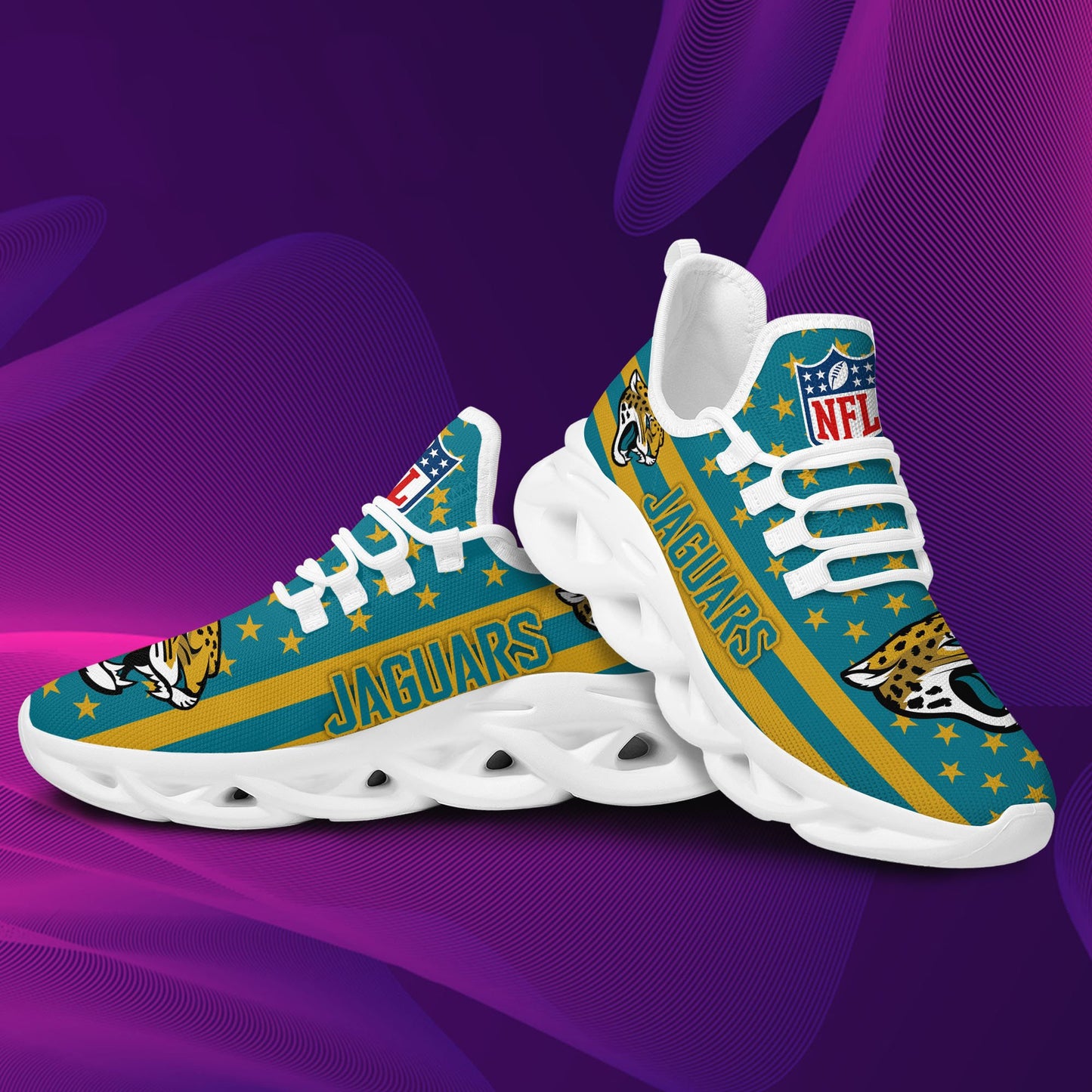 Jacksonville Jaguars Yezy Running Sneakers 33
