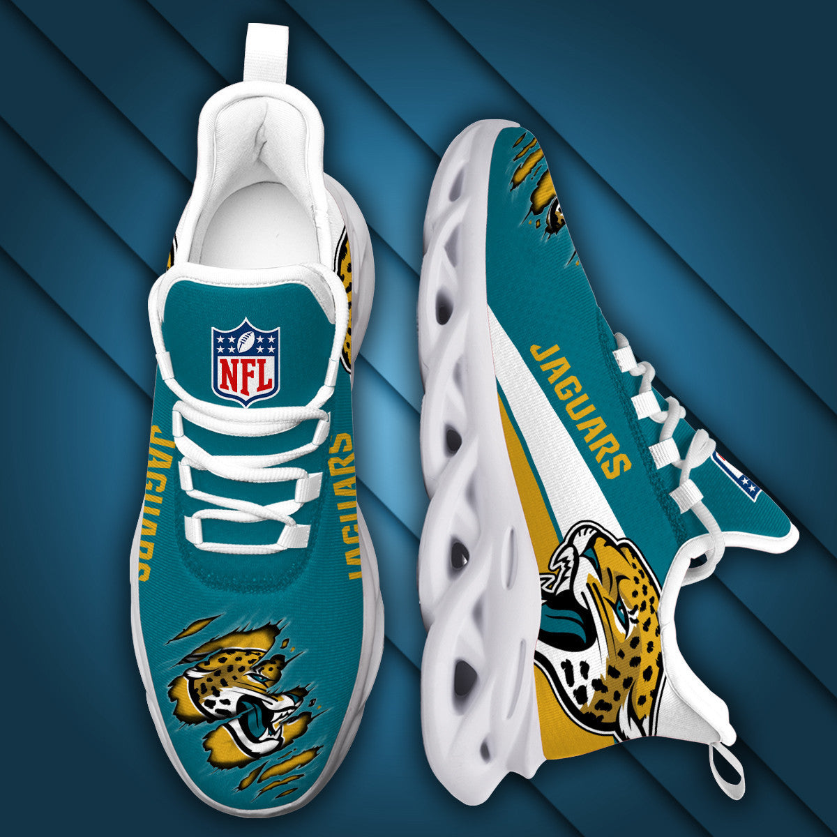Jacksonville Jaguars Yezy Running Sneakers 961
