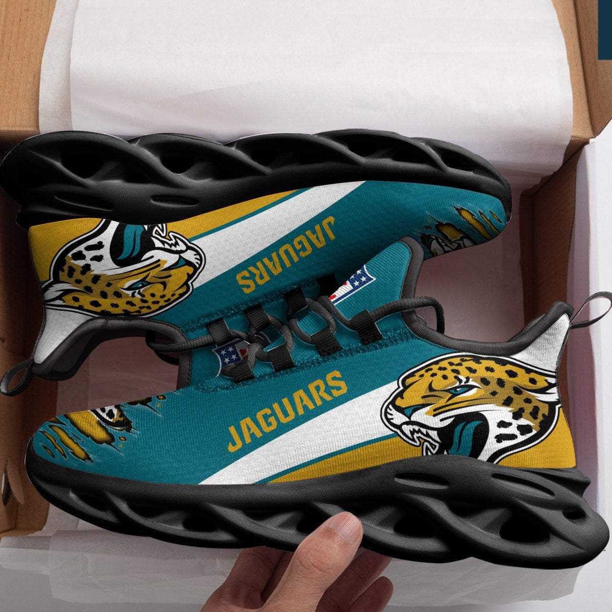 Jacksonville Jaguars Yezy Running Sneakers 961