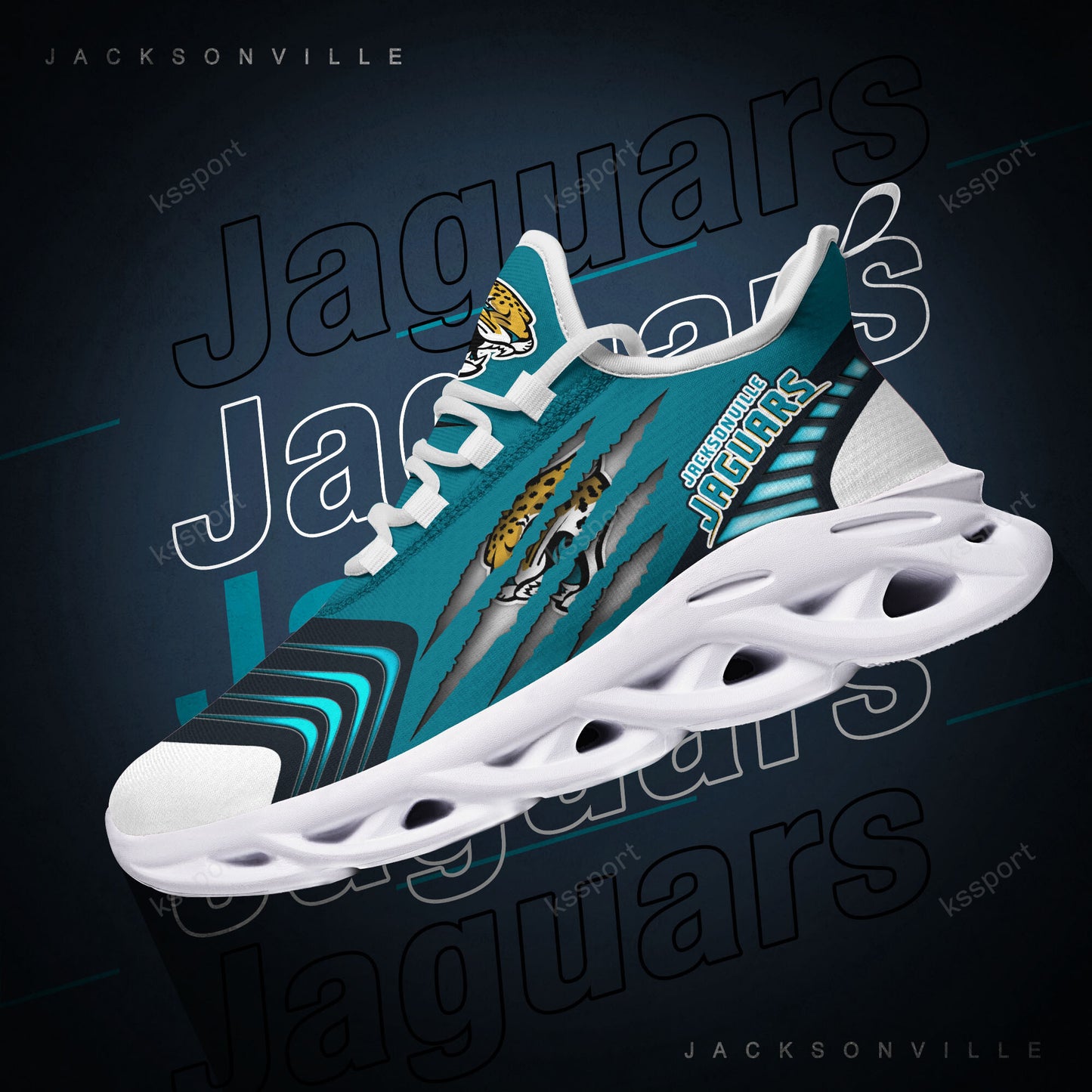 Jacksonville Jaguars Yezy Running Sneakers BB413