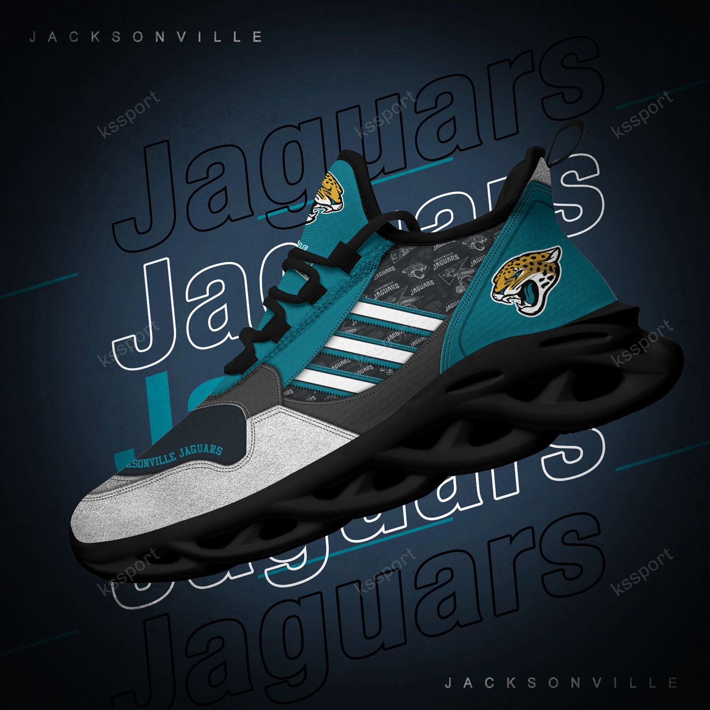Jacksonville Jaguars Yezy Running Sneakers BG742