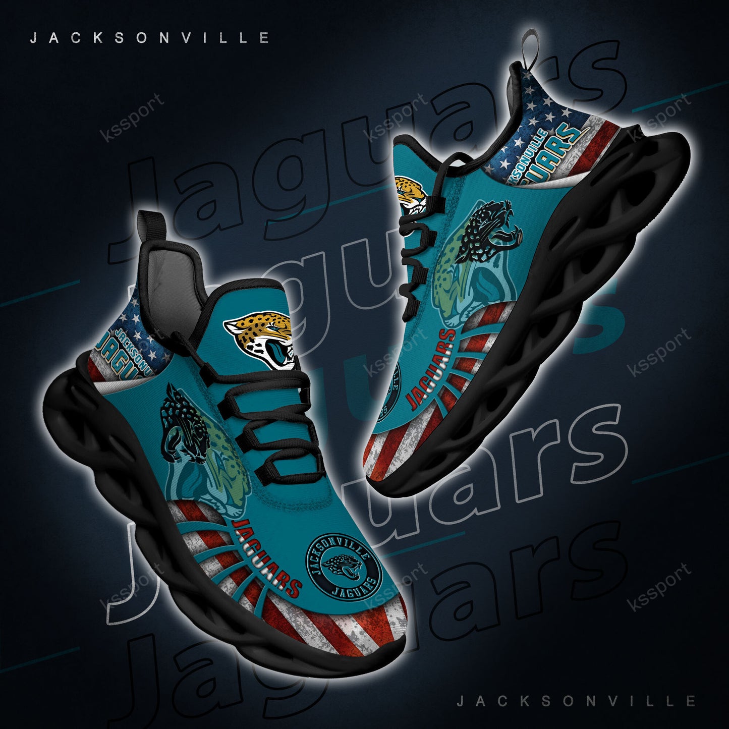 Jacksonville Jaguars Yezy Running Sneakers BG818
