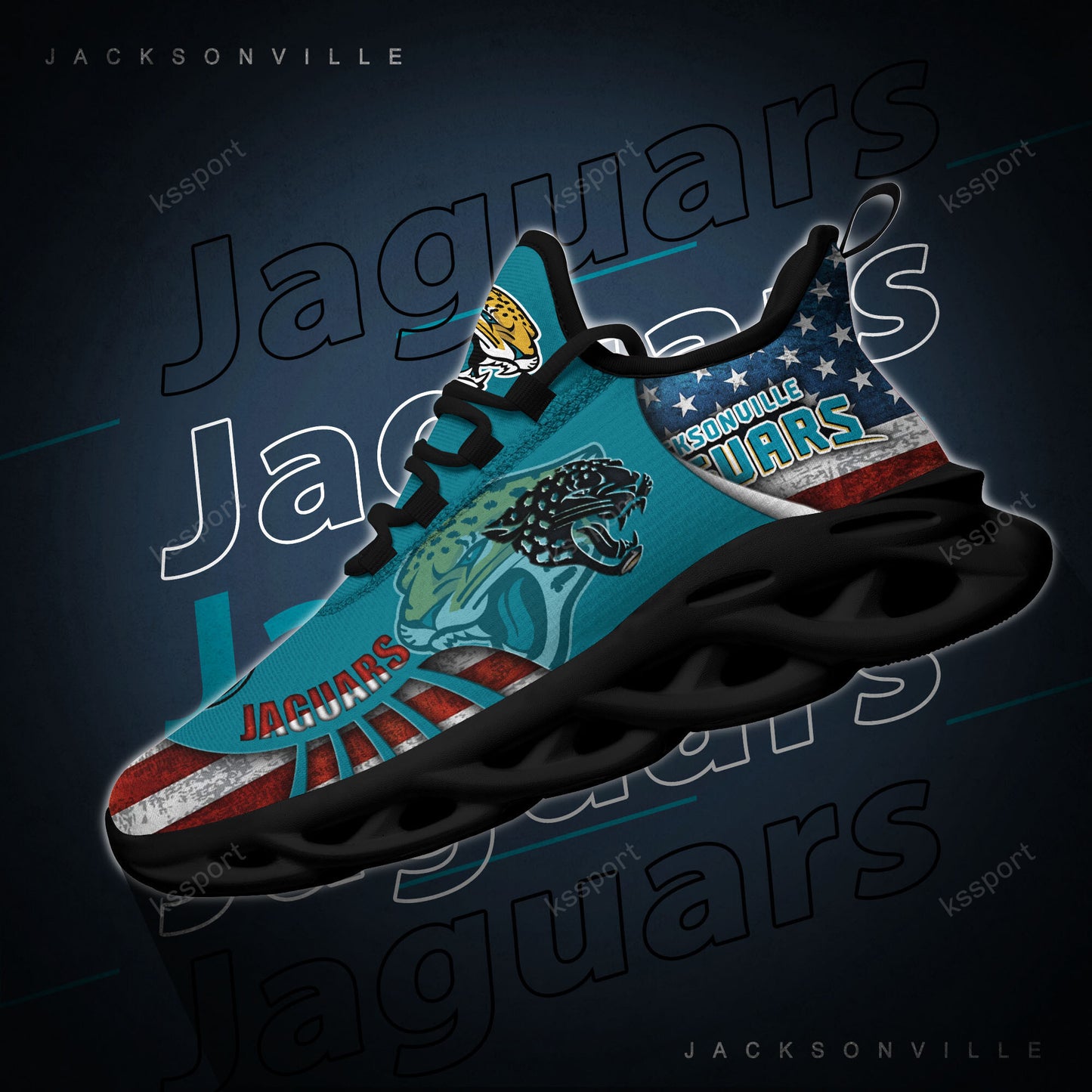 Jacksonville Jaguars Yezy Running Sneakers BG818