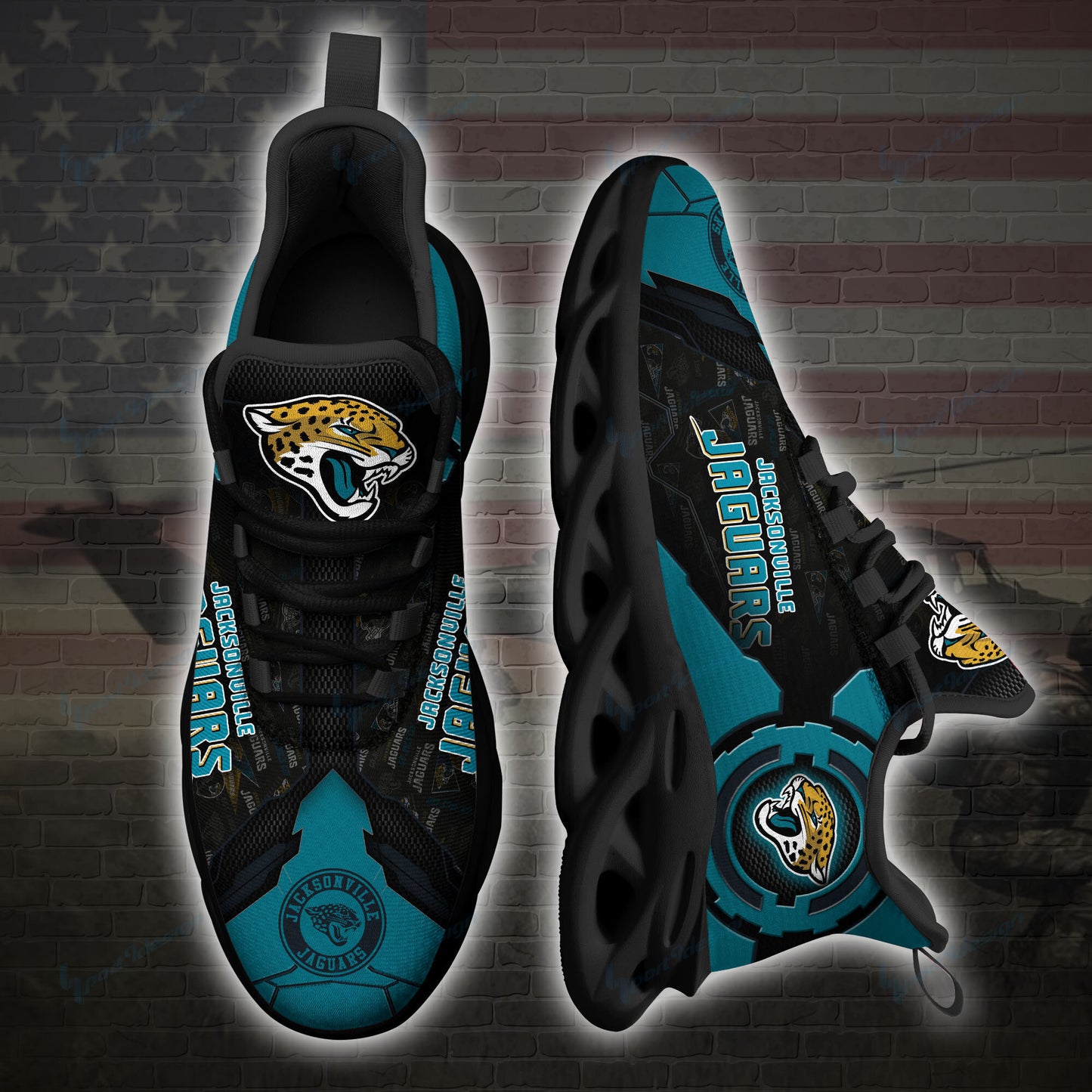 Jacksonville Jaguars Yezy Running Sneakers SPD19