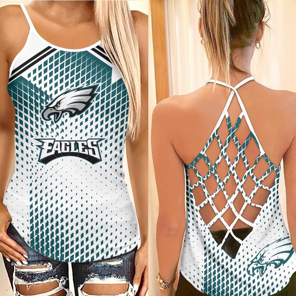 Philadelphia Eagles Leggings And Criss Cross Tank Top BGCCTANK155