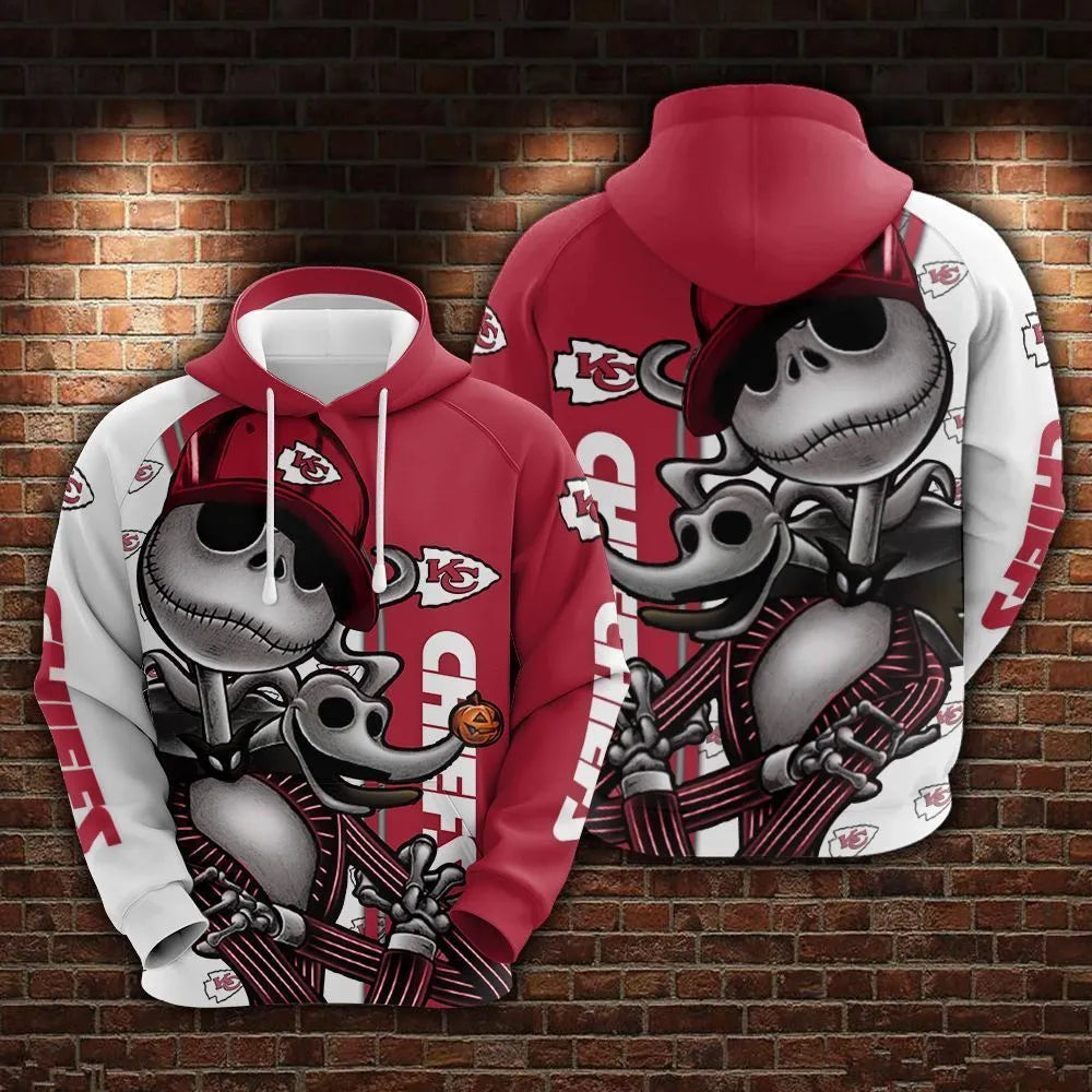 Kansas City Chiefs and Jack skellington Hoodie 595