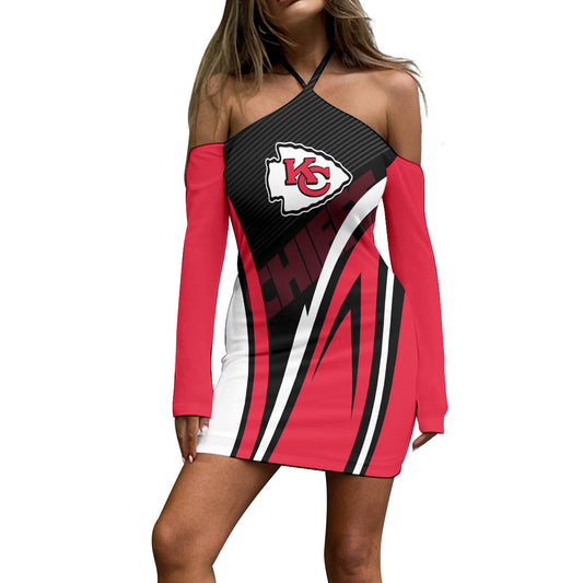 Kansas City Chiefs Halter Lace-up Dress 29