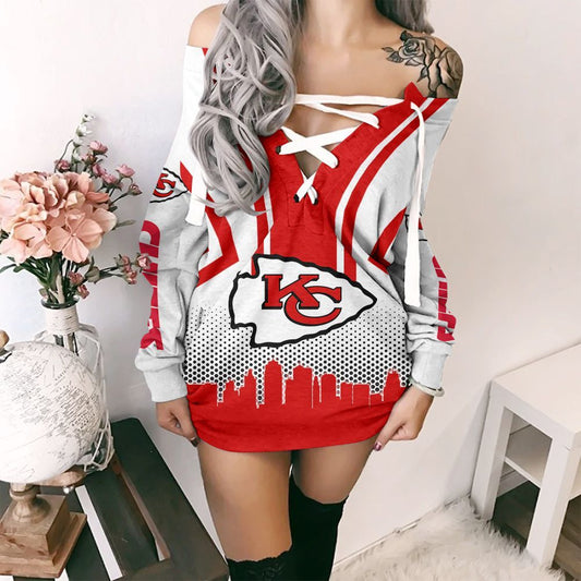 Kansas City Chiefs Lace-Up Sweatshirt 71