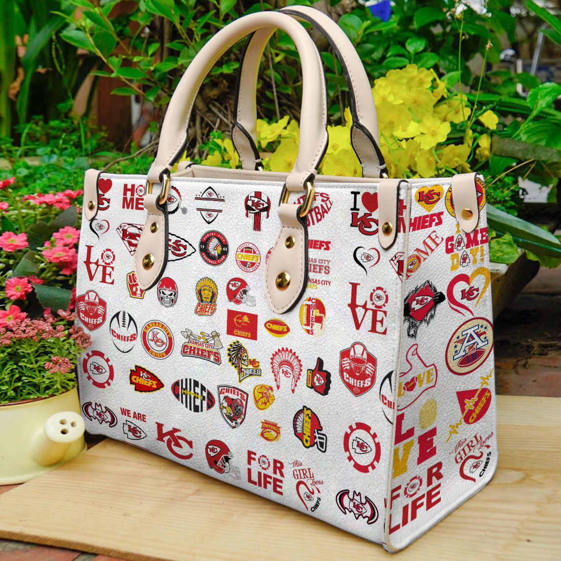 Kansas City Chiefs Leather Hand Bag BB04