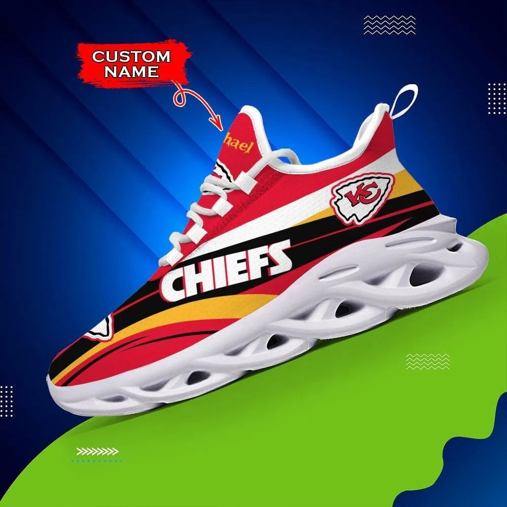 Kansas City Chiefs Max Soul Clunky Sneakers Shoes Luxury NFL Custom name