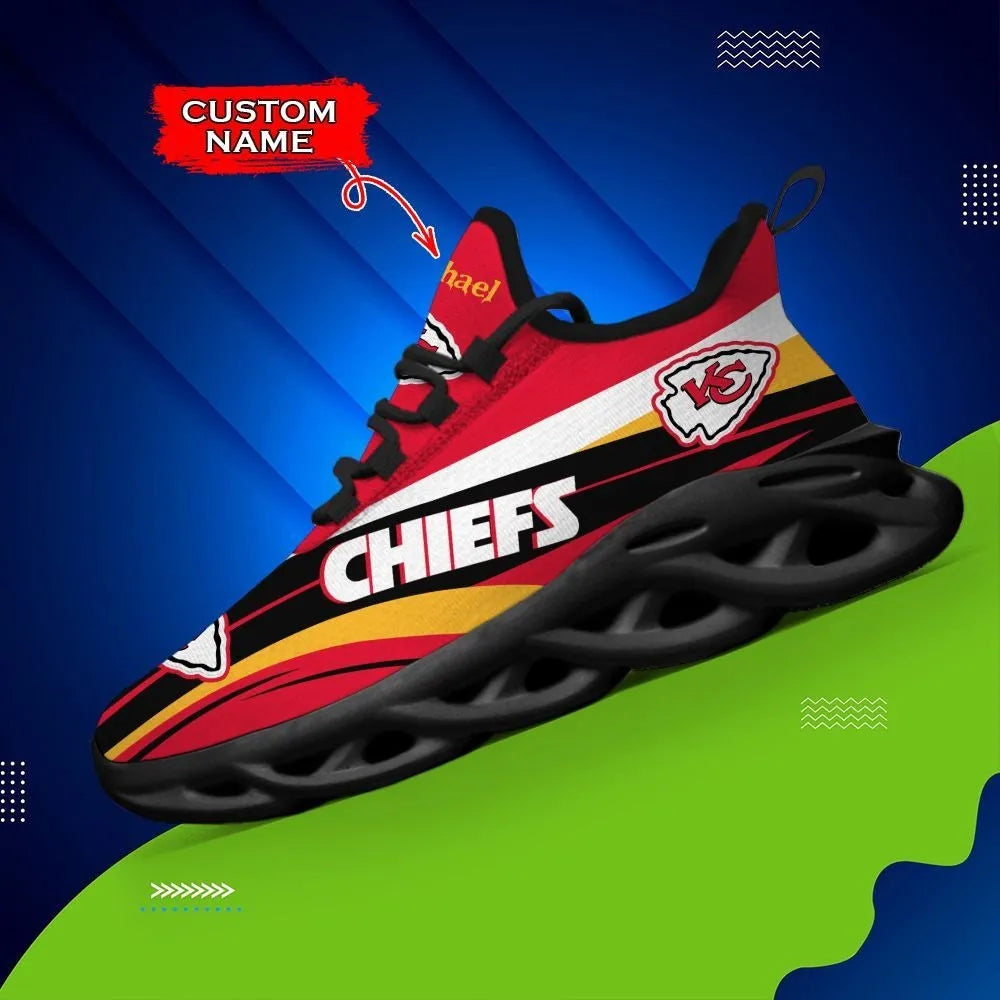 Kansas City Chiefs Max Soul Clunky Sneakers Shoes Luxury NFL Custom name