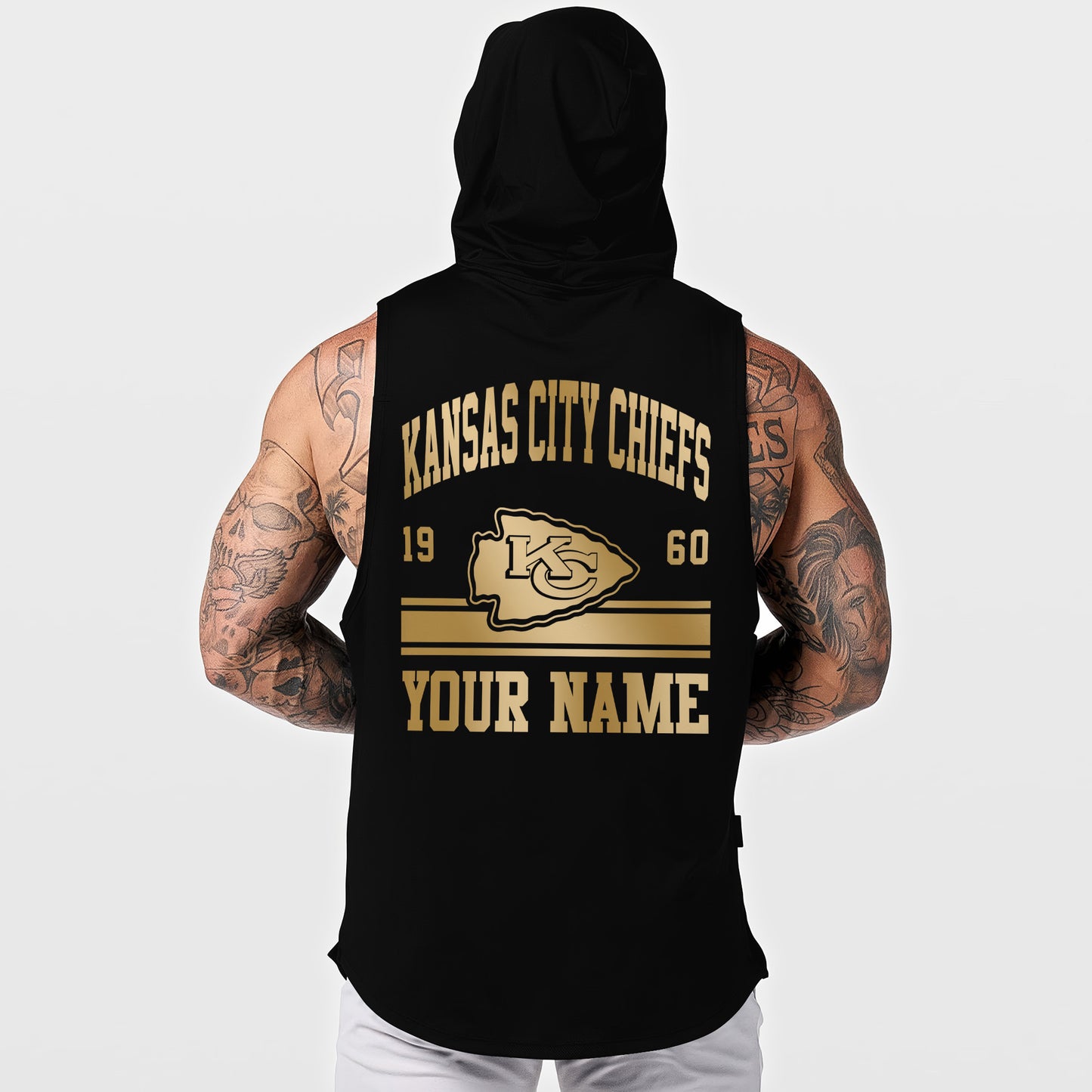 Kansas City Chiefs Men Workout Hooded Tank Top AZMGSH048