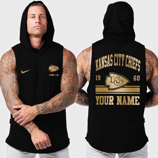 Kansas City Chiefs Men Workout Hooded Tank Top AZMGSH048