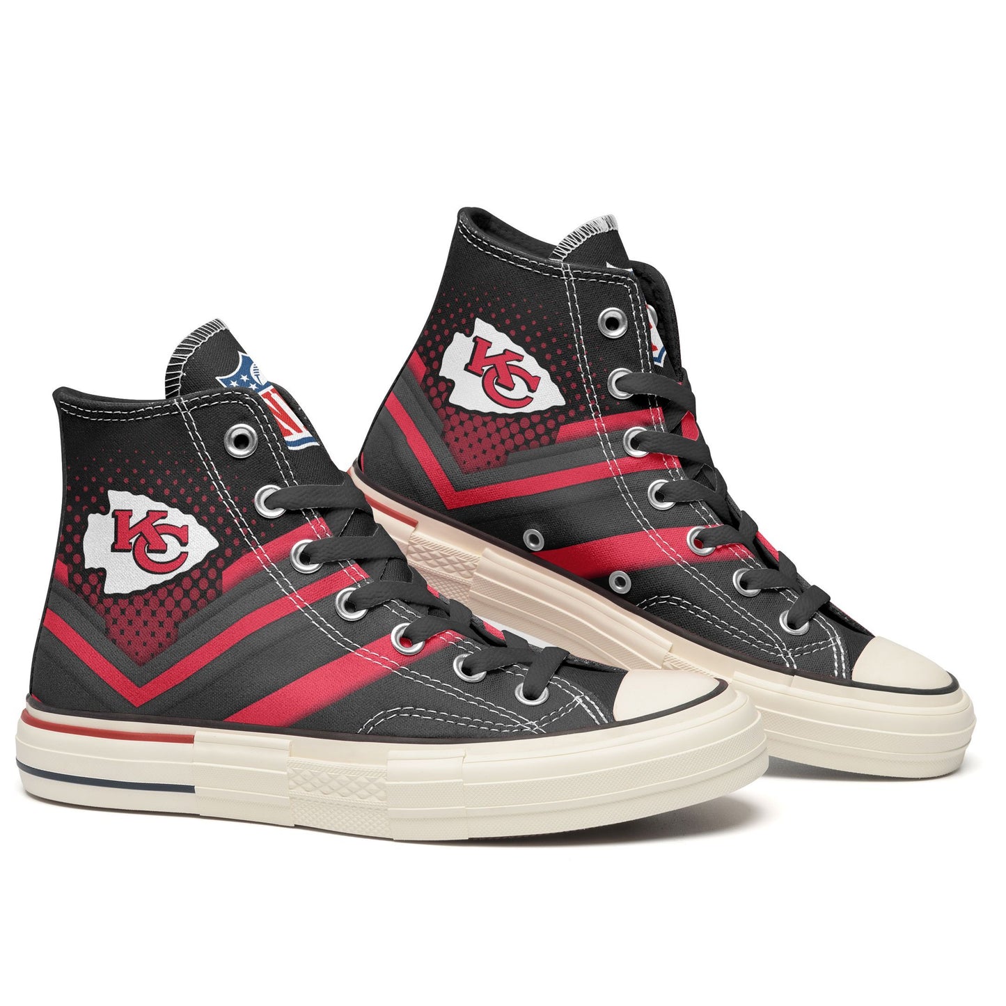 Kansas City Chiefs New High Top Canvas Shoes 07