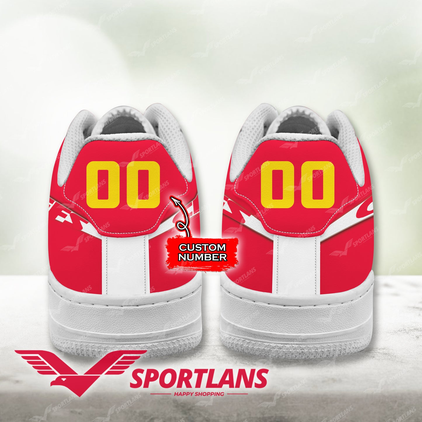 Kansas City Chiefs NFL Personalized Air Force 1 Shoes
