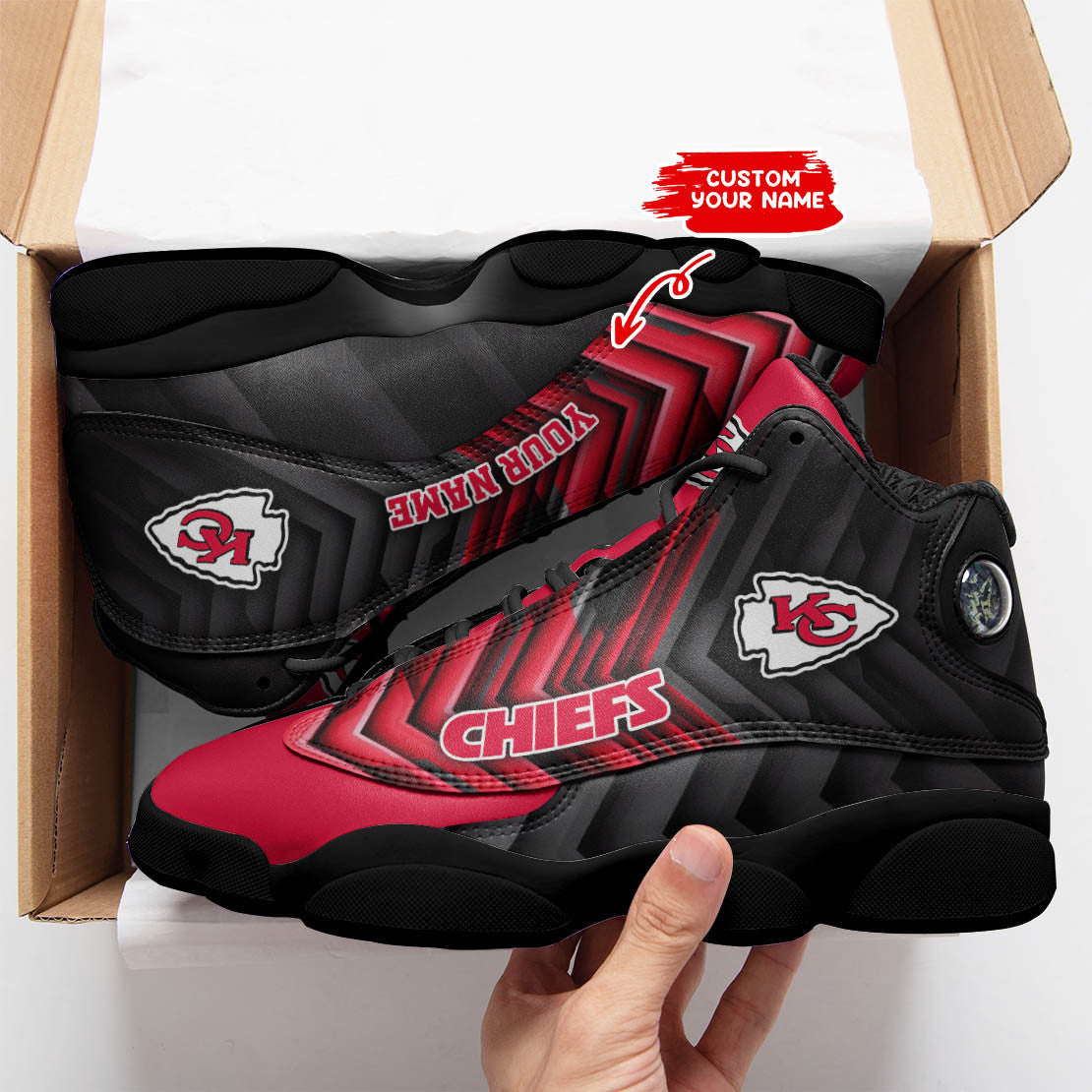 Kansas City Chiefs Personalized AJD13 Sneakers BG179