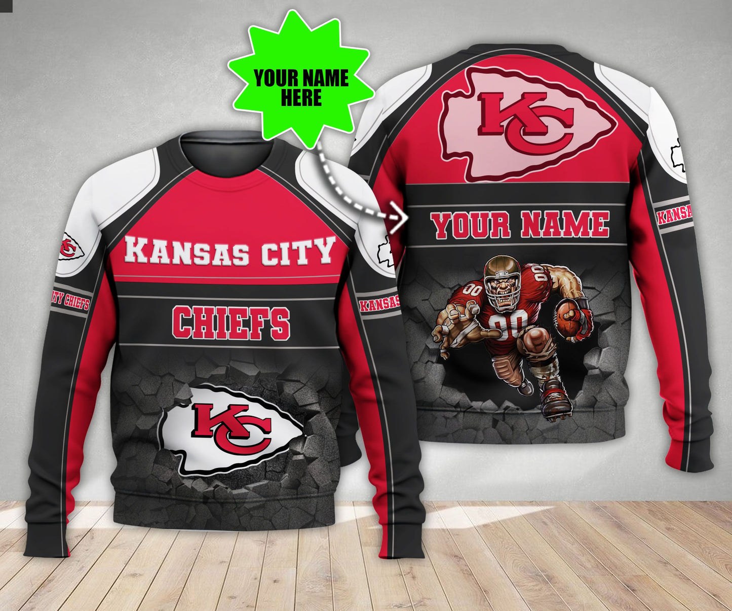 Kansas City Chiefs Personalized All Over Printed 581