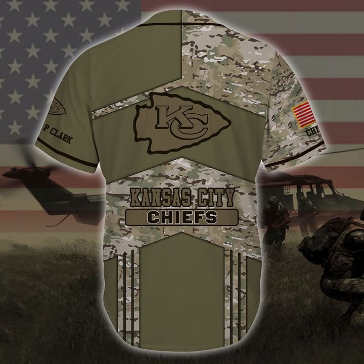 Kansas City Chiefs Personalized Baseball Jersey BG120