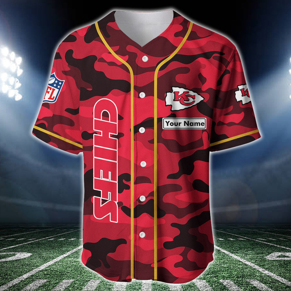 Kansas City Chiefs Personalized Baseball Jersey BG201