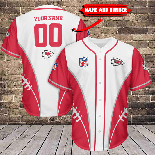Kansas City Chiefs Personalized Baseball Jersey BG615
