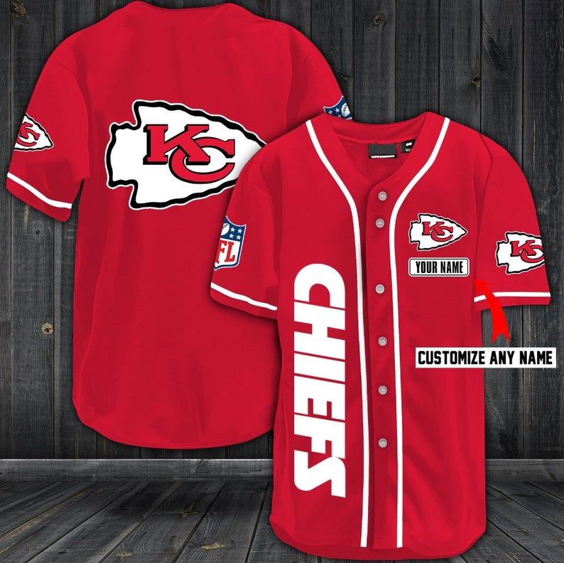 Kansas City Chiefs Personalized Baseball Jersey Shirt 40