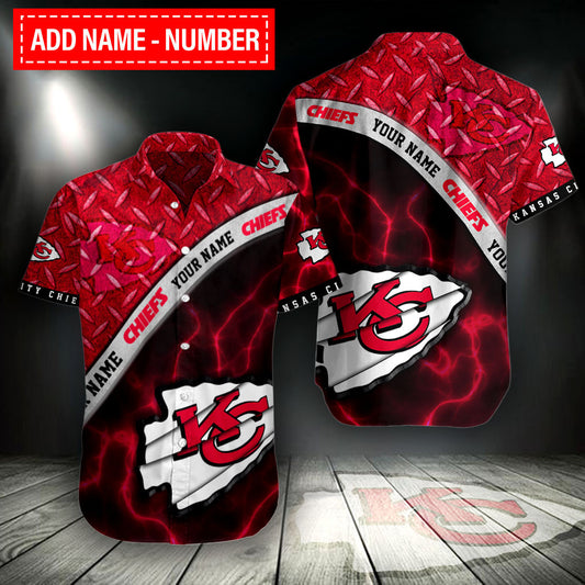 Kansas City Chiefs Personalized Button Shirt BG671