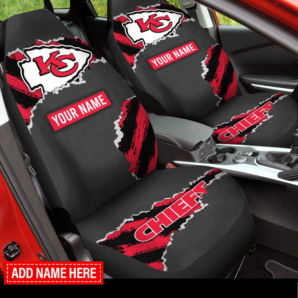 Kansas City Chiefs Personalized Car Seat Covers BG191