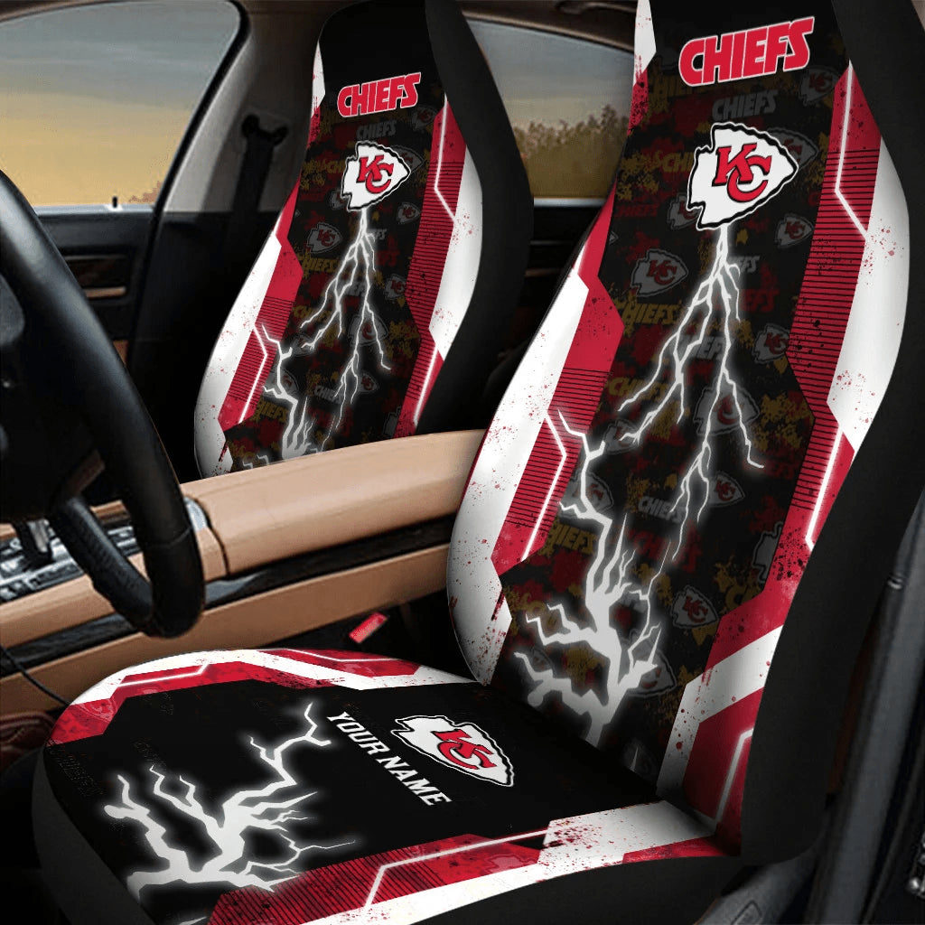 Kansas City Chiefs Personalized Car Seat Covers BG348