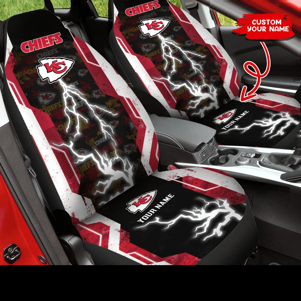 Kansas City Chiefs Personalized Car Seat Covers BG348