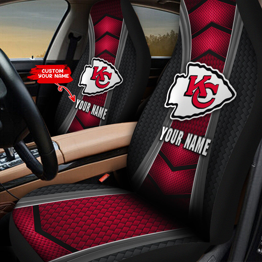 Kansas City Chiefs Personalized Car Seat Covers BG360
