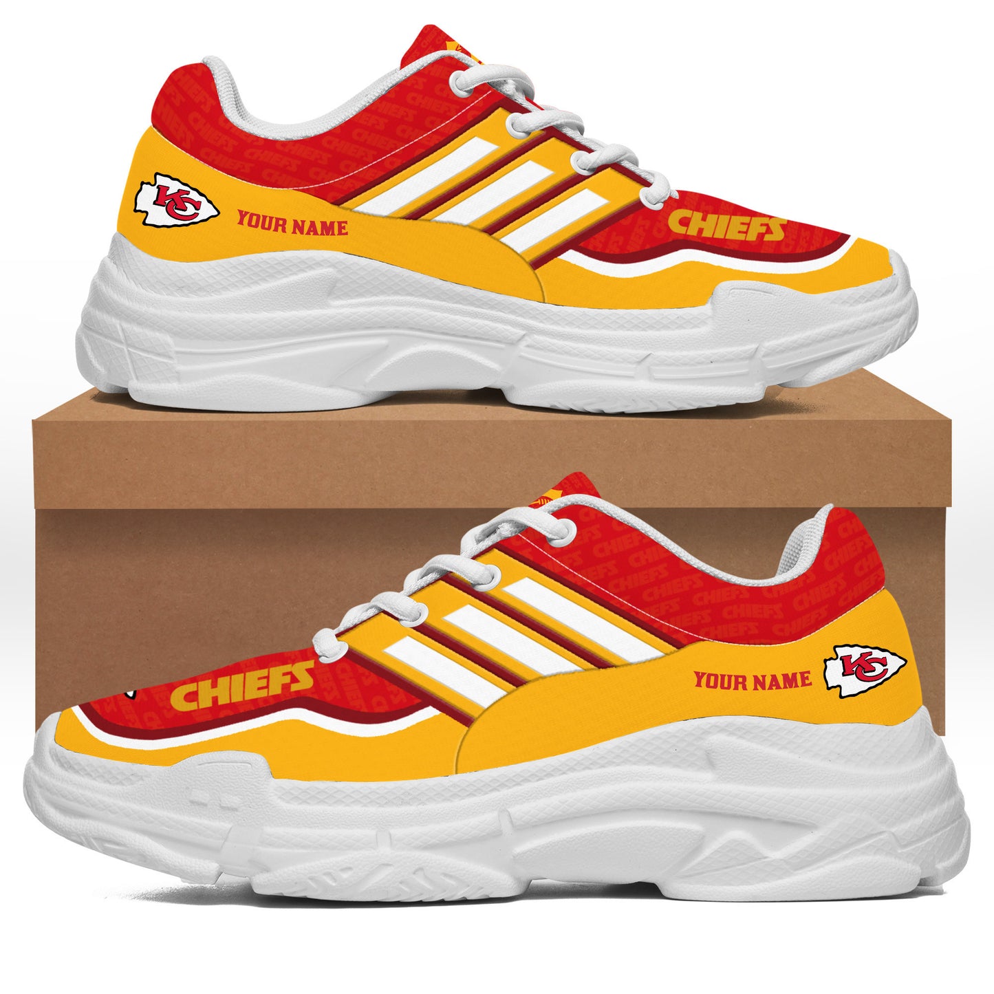 Kansas City Chiefs Personalized Chunky Sneakers 09