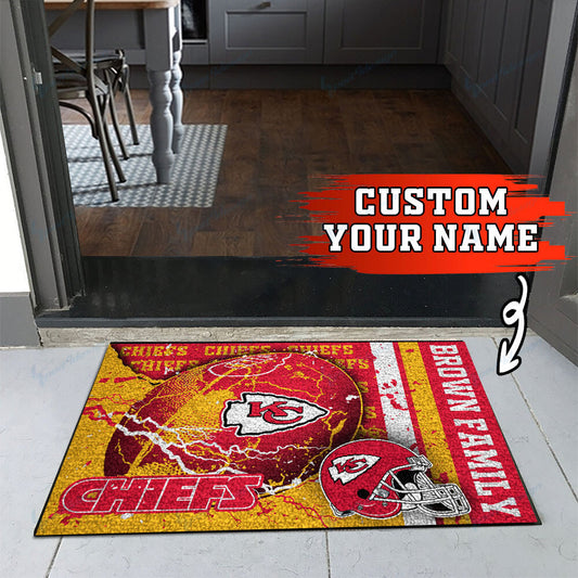 Kansas City Chiefs Personalized Doormat BG16