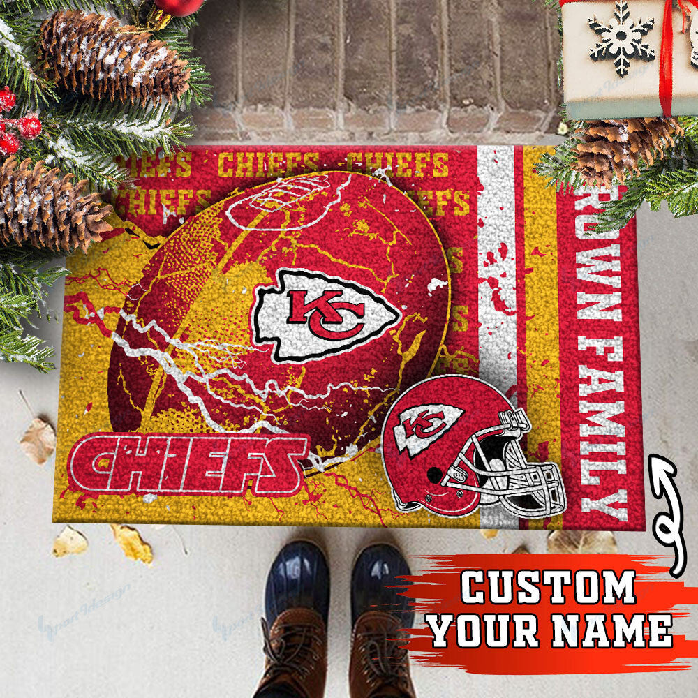 Kansas City Chiefs Personalized Doormat BG16