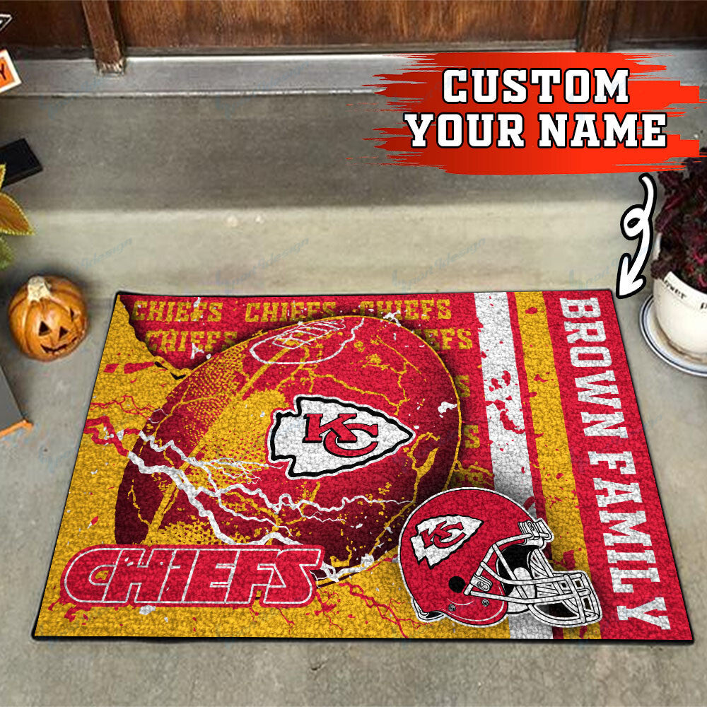 Kansas City Chiefs Personalized Doormat BG16