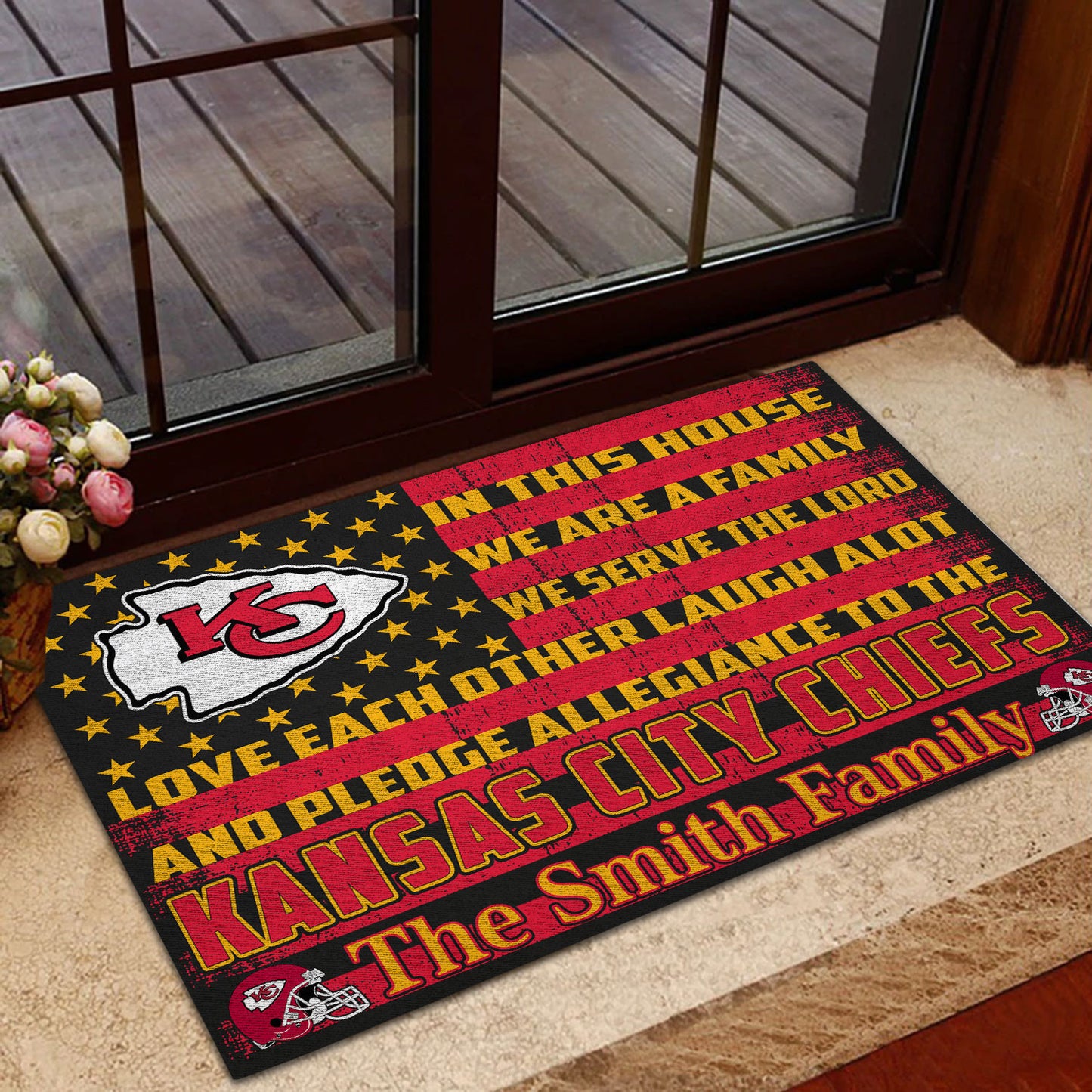 Kansas City Chiefs Personalized Doormat BG299