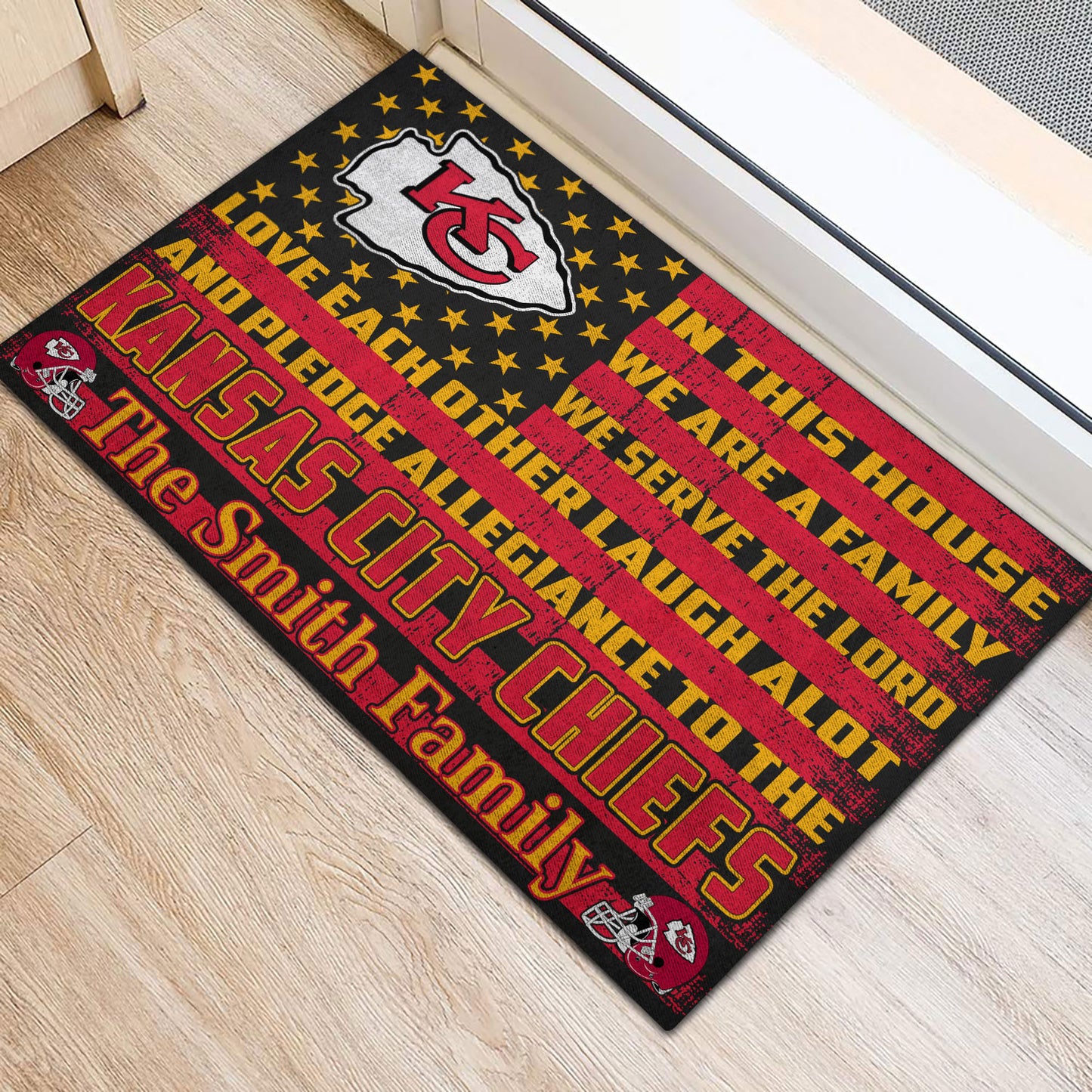 Kansas City Chiefs Personalized Doormat BG299