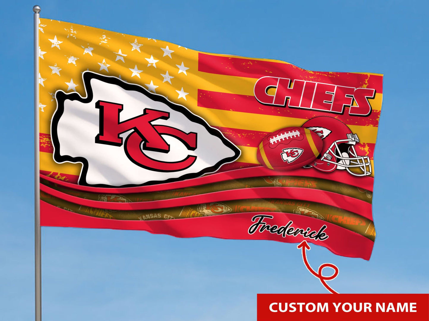 Kansas City Chiefs Personalized Flag 15
