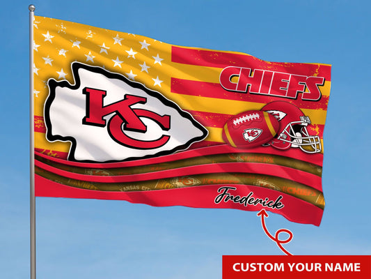 Kansas City Chiefs Personalized Flag 15