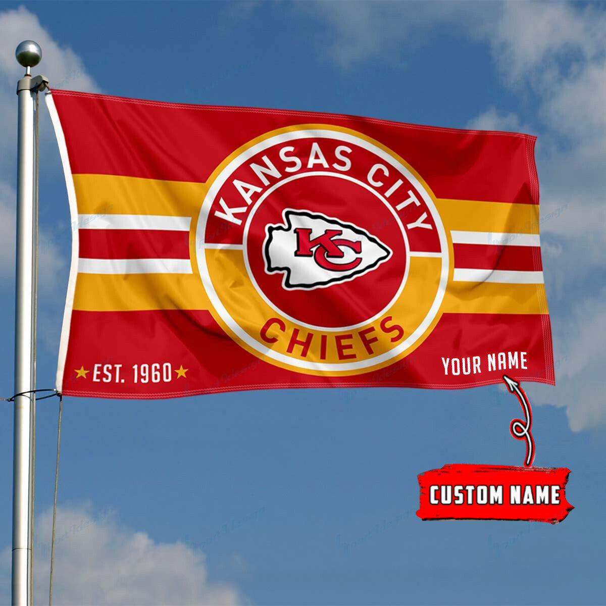 Kansas City Chiefs Personalized Flag 182
