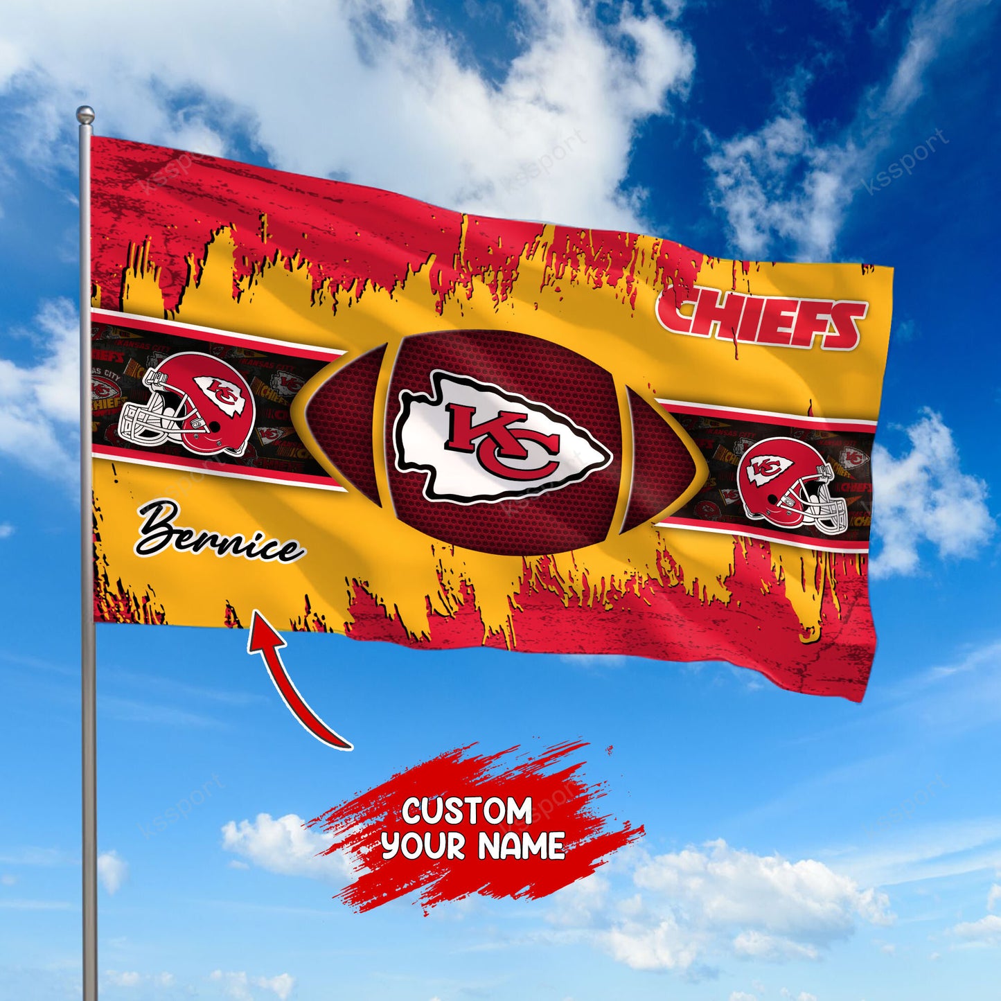 Kansas City Chiefs Personalized Flag 388