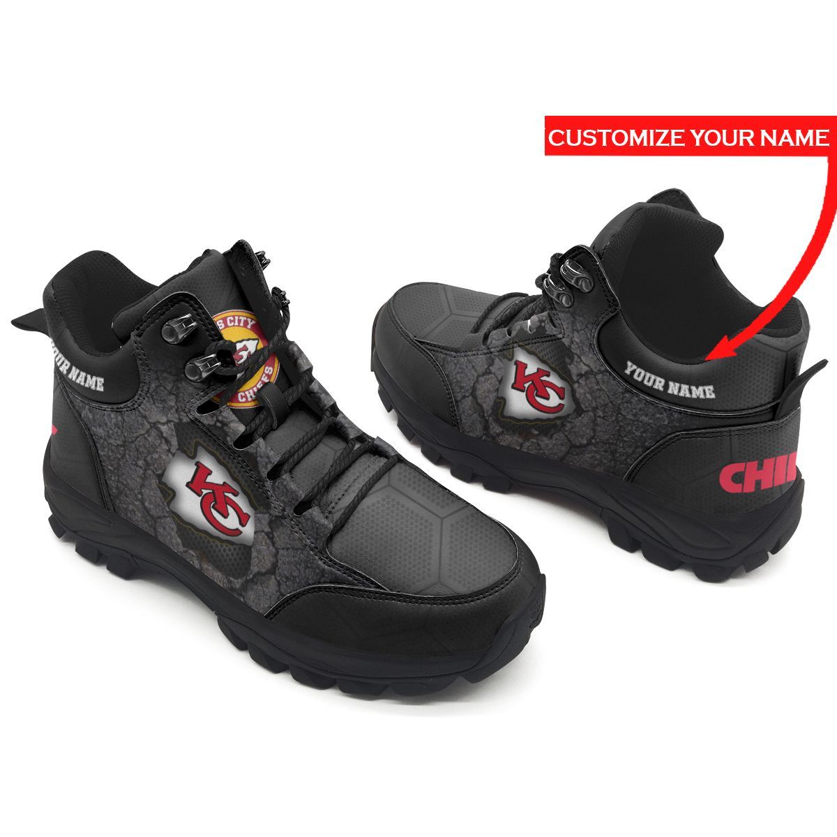 Kansas City Chiefs Personalized Hiking Shoes 41
