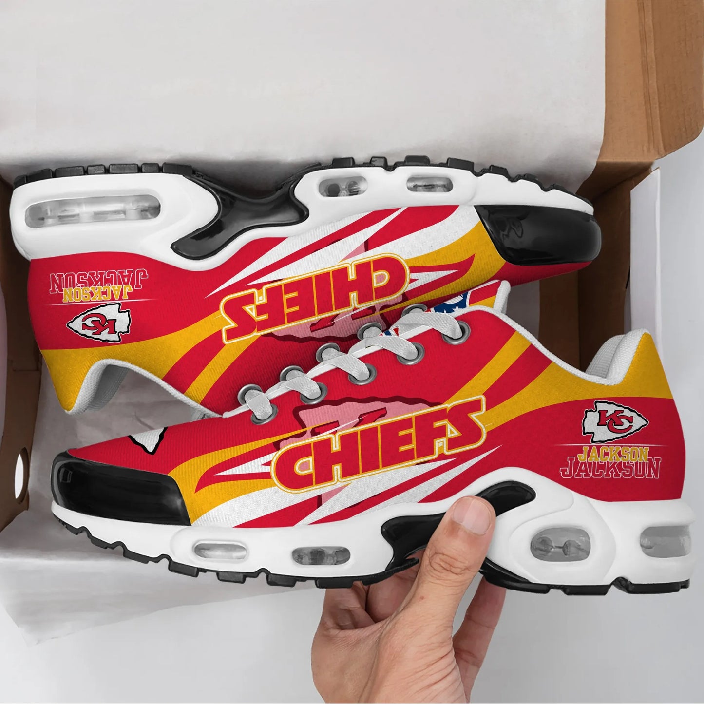 Kansas City Chiefs Personalized Plus T-N Youth Sneakers BG95
