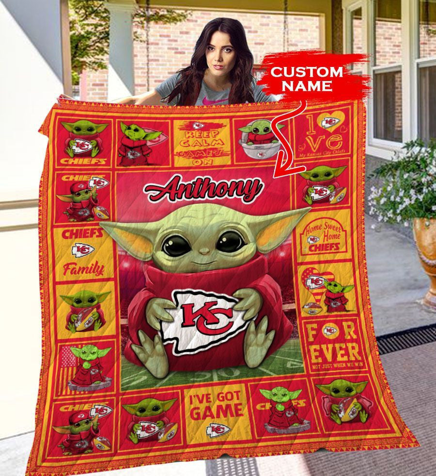 Kansas City Chiefs Personalized Premium Quilt BG18