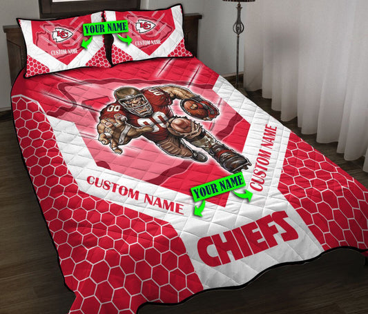 Kansas City Chiefs Personalized Quilt Set BG96