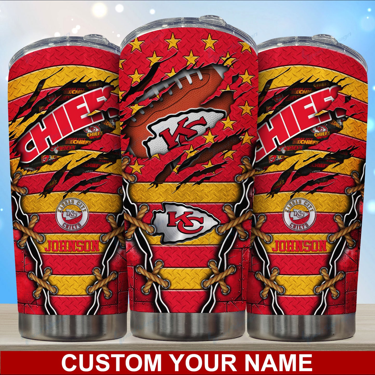 Kansas City Chiefs Personalized Tumbler BG15