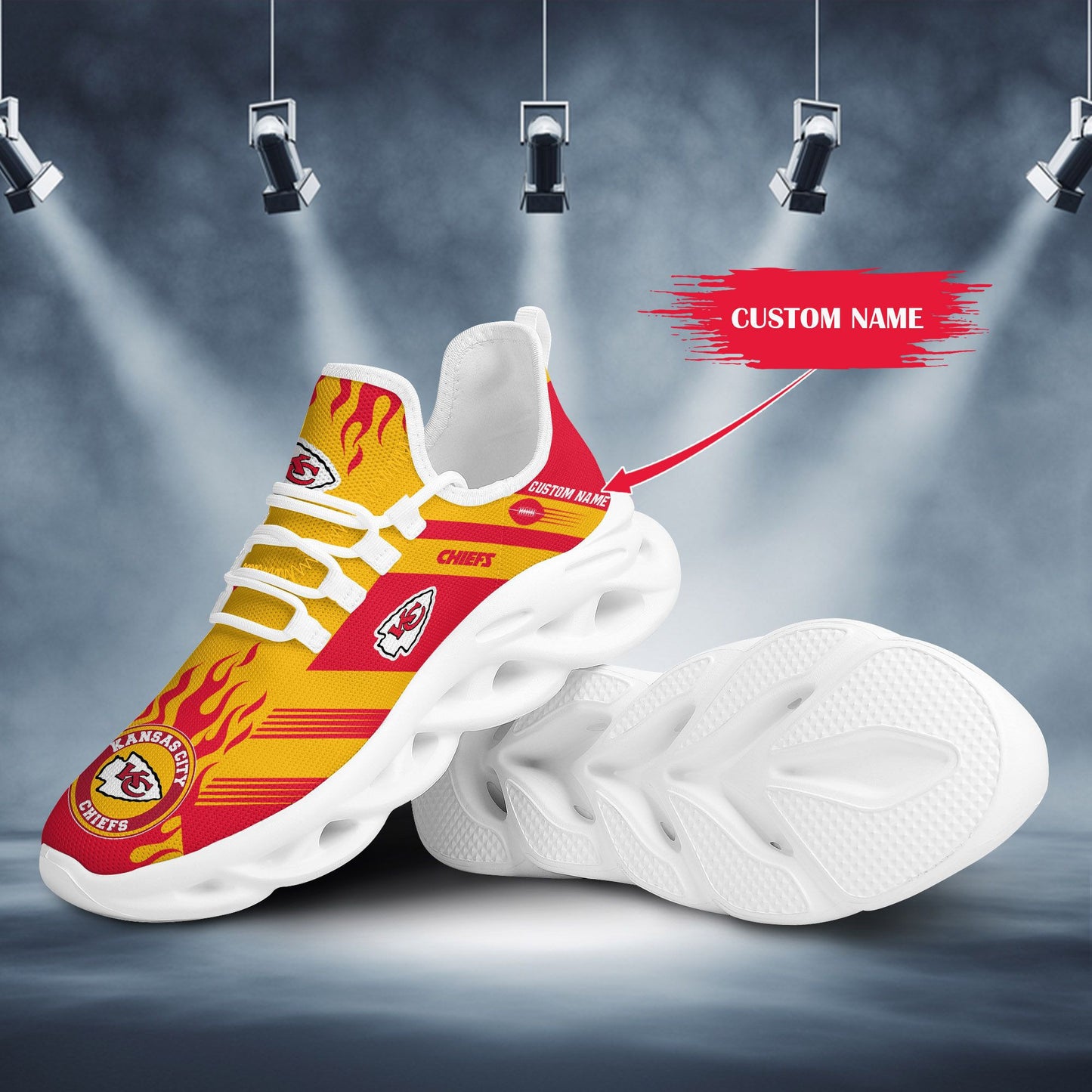 Kansas City Chiefs Personalized Yezy Running Sneakers BB594