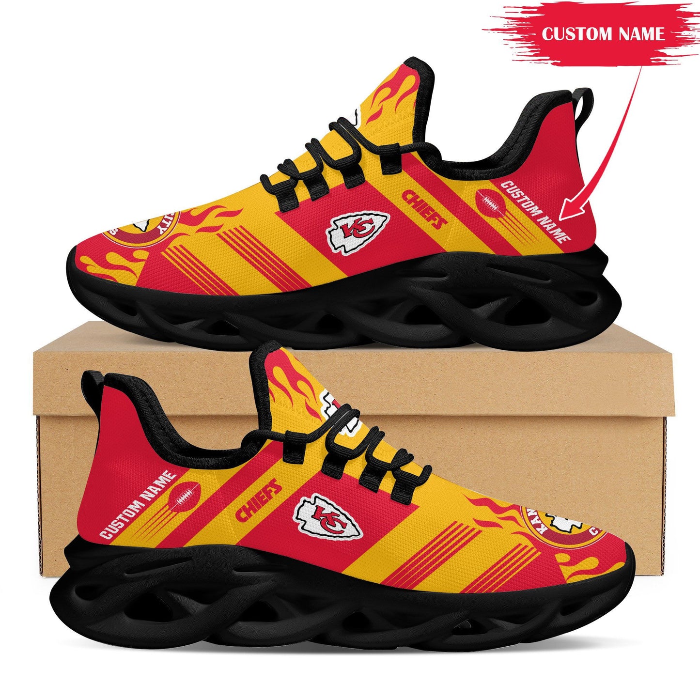 Kansas City Chiefs Personalized Yezy Running Sneakers BB594