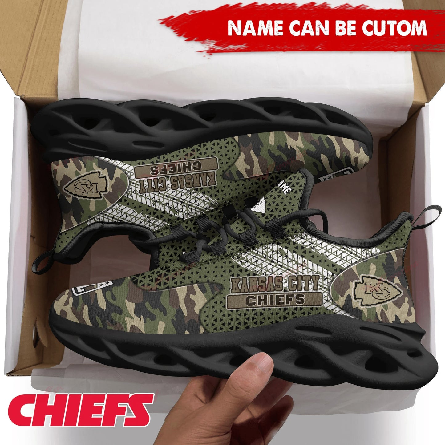 Kansas City Chiefs Personalized Yezy Running Sneakers SPD605