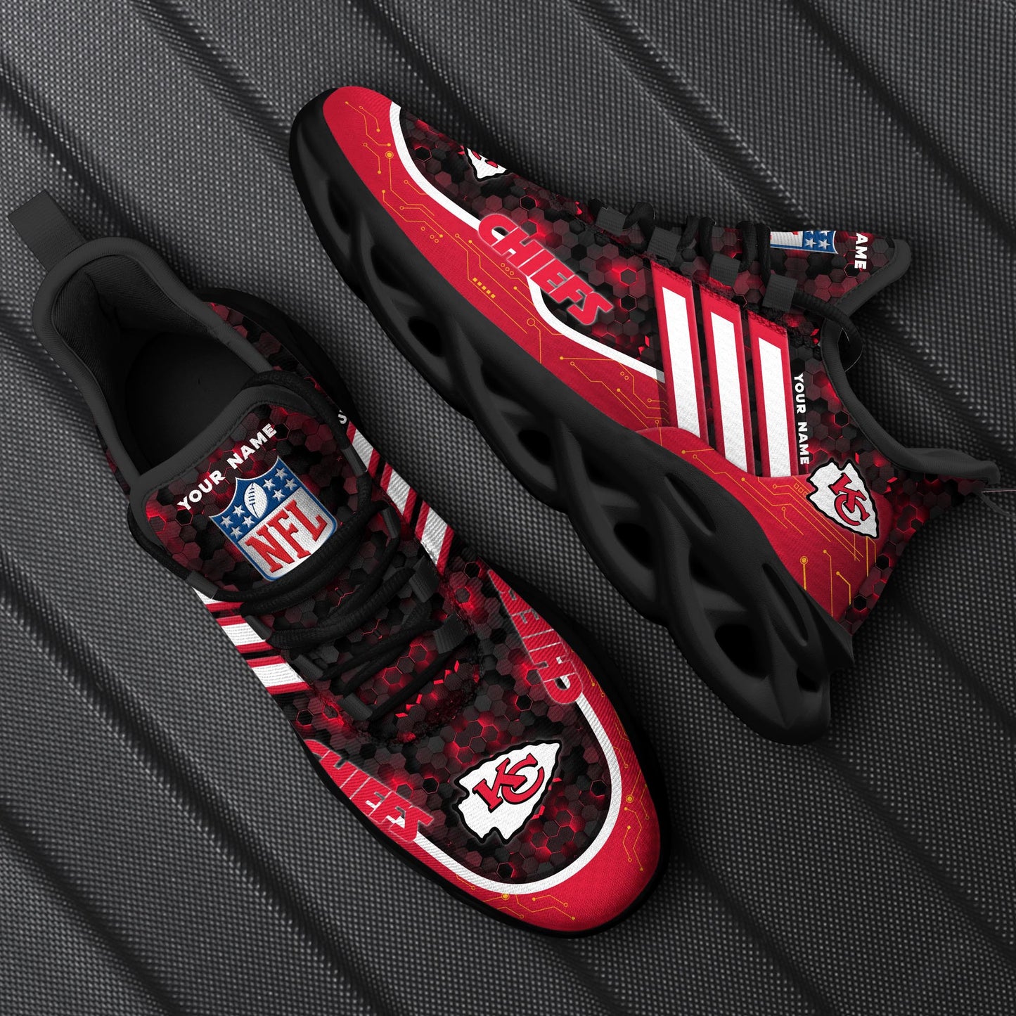 Kansas City Chiefs Personalized Yezy Running Sneakers SPD654
